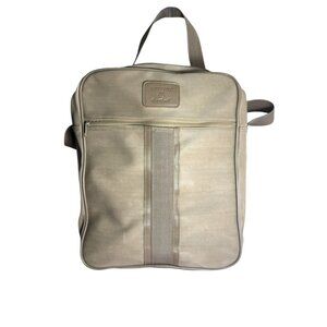 Vintage Vanderbilt Timeless Beige Striped Messenger Shoulder Bag